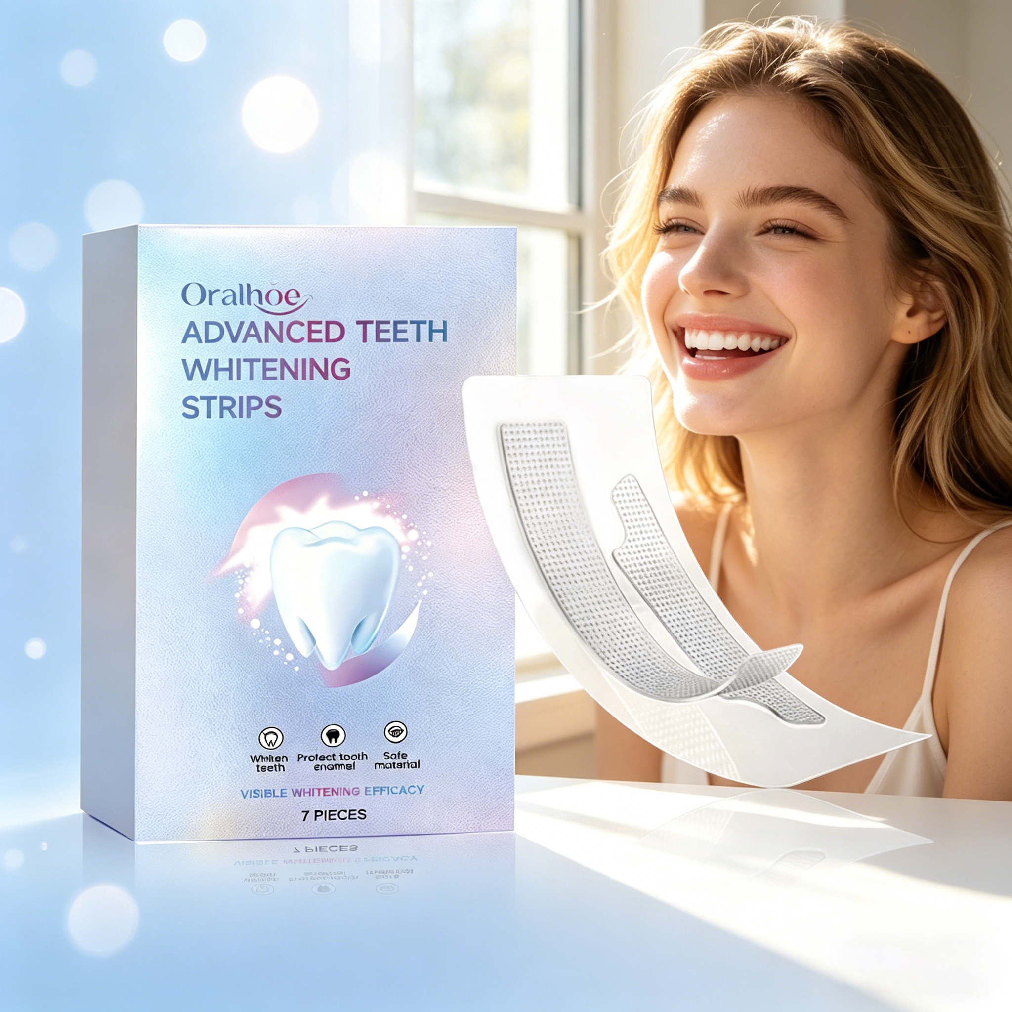 Teeth Whitening Or Bleaching - ORALHOE 7pcs Whitening Strips Remove Plaque