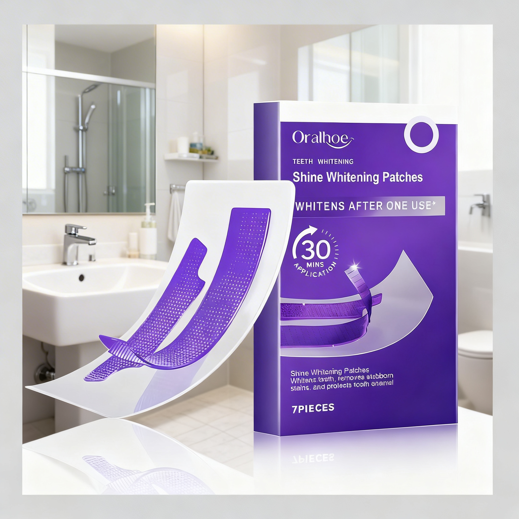 Teeth Whitening Strips Crest - 1/2BOX Purple Teeth Whitening Strips –