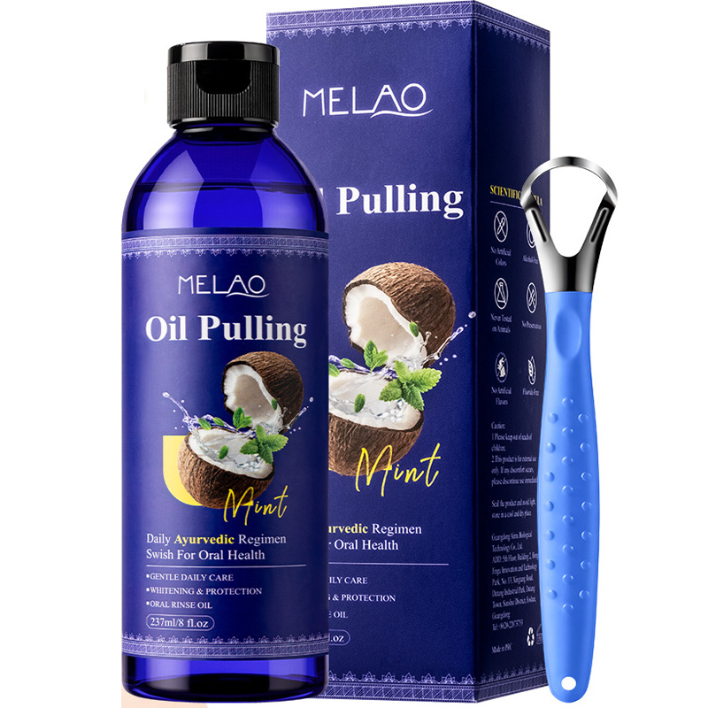 Teeth Whitening Oil Pulling - Coconut Mint Pulling Oil Mouthwash Coconut