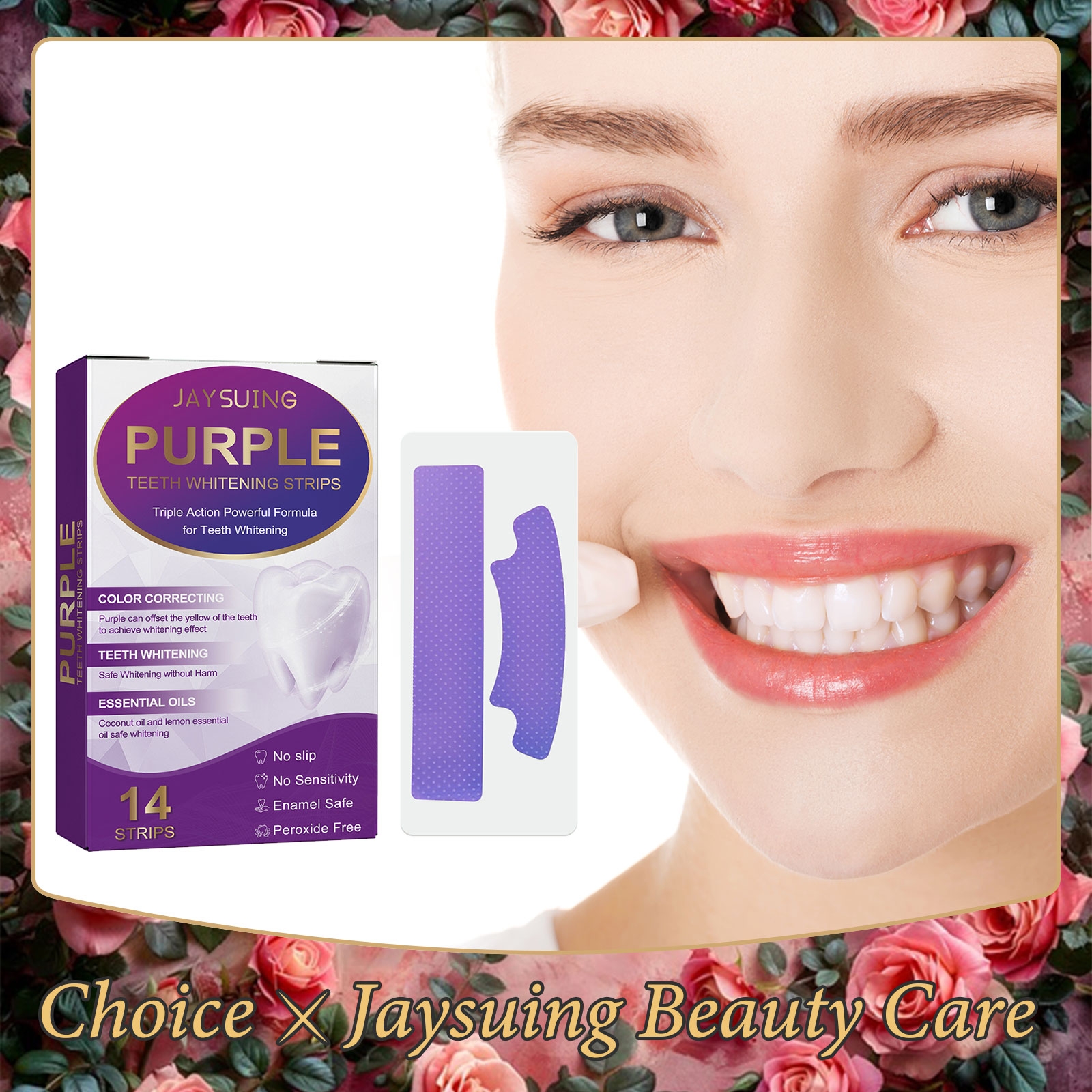 Teeth Whitening Strips Crest - 14pcs/box Teeth Bleaching Strip Purple Dental