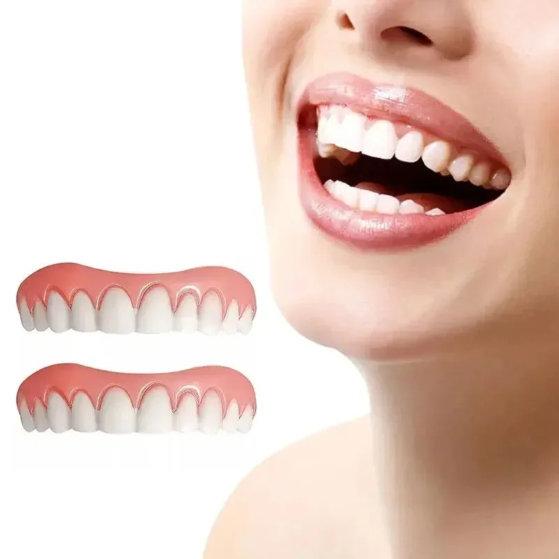Teeth Whitening Veneers - Comfortable Smiling False Teeth with Filling