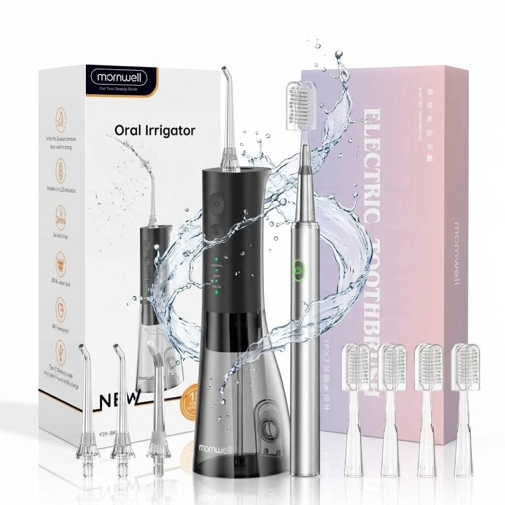 Electric Toothbrush Sonic - Water Flosser with Electric Toothbrush Combo,