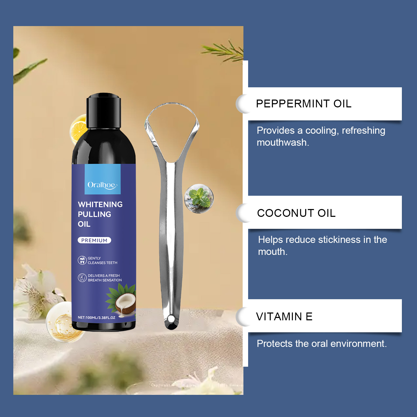 ORALHOE Whitening Pulling Oil  - Teeth Whitening Oil Pulling recensie en prijs