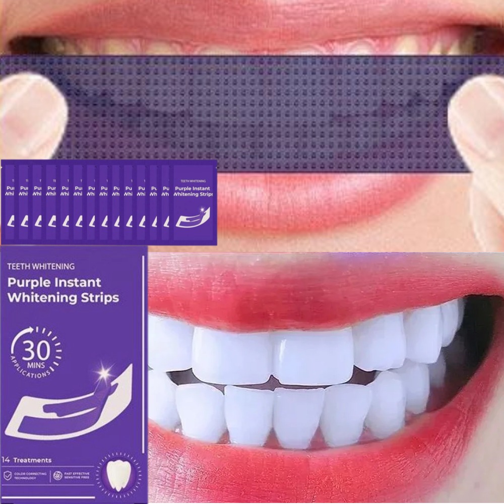 42Pairs V34 Purple Teeth White - Teeth Whitening Strips Crest recensie en prijs