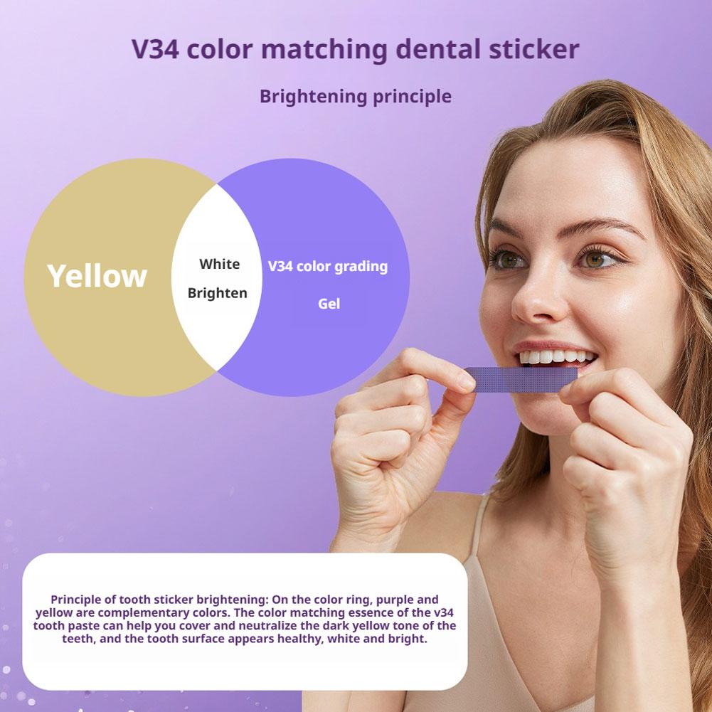 42Pairs V34 Purple Teeth White - Teeth Whitening Strips Crest recensie en prijs