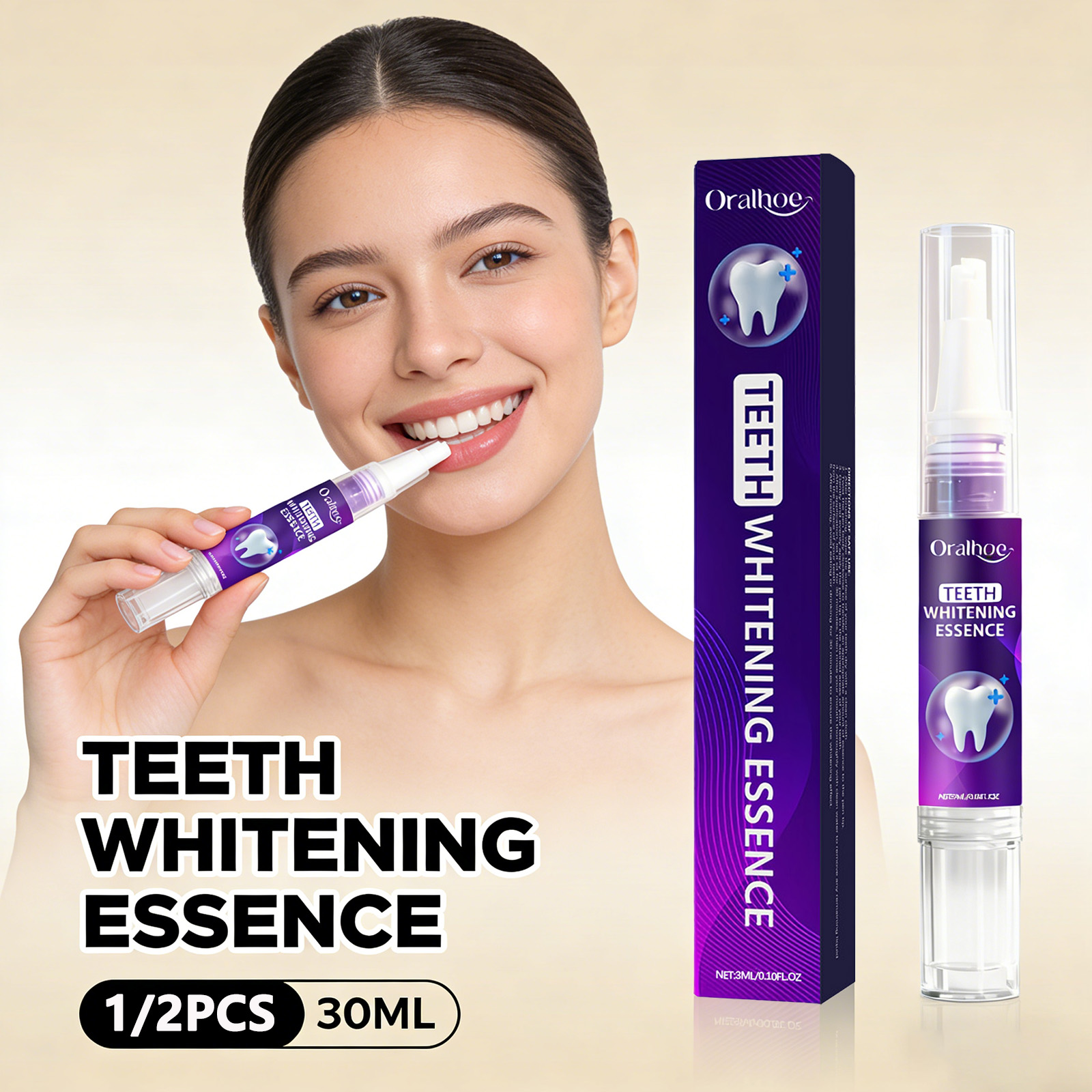 Purple Teeth Whitening Toothpa - Whitening Pen Bleach recensie en prijs