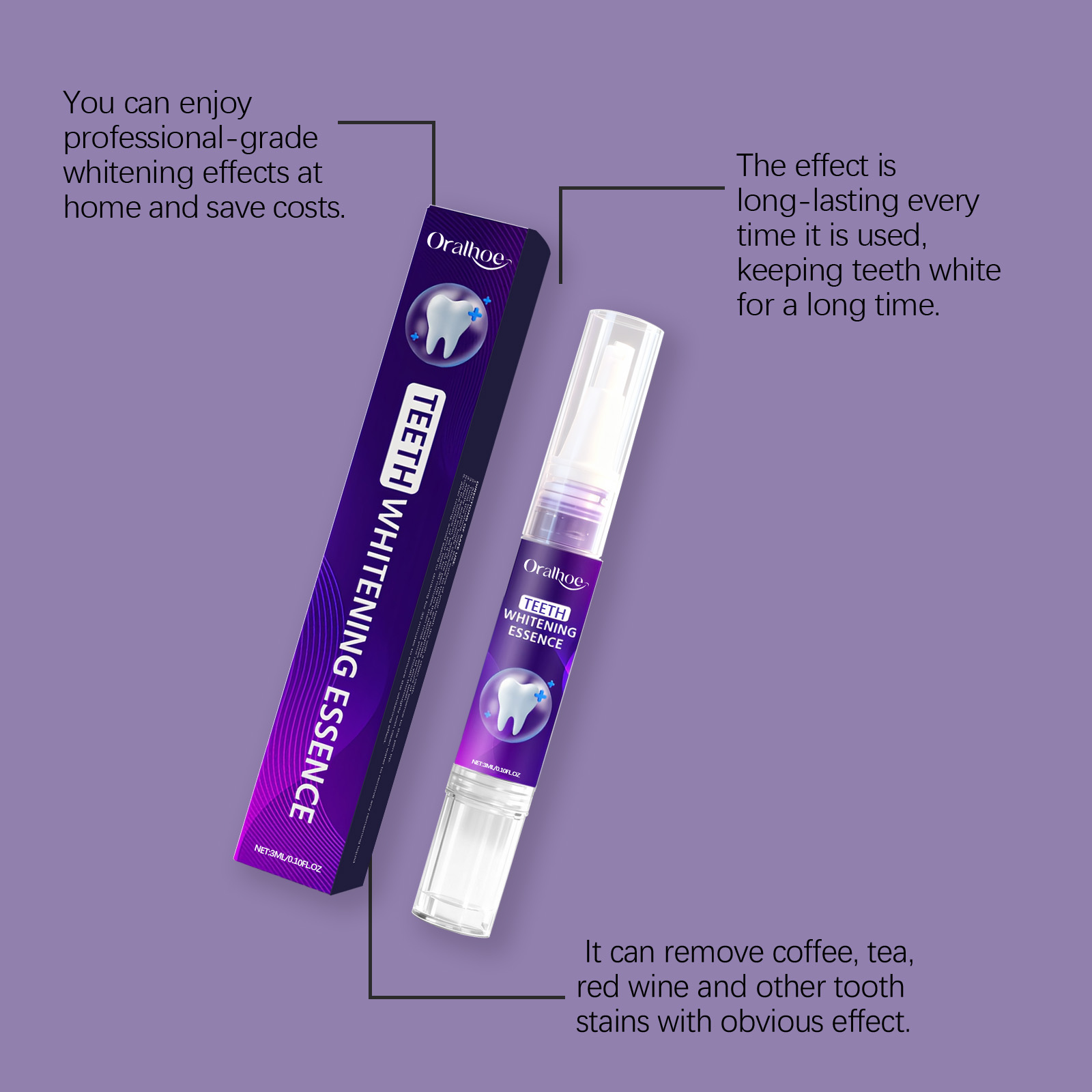 Purple Teeth Whitening Toothpa - Whitening Pen Bleach recensie en prijs
