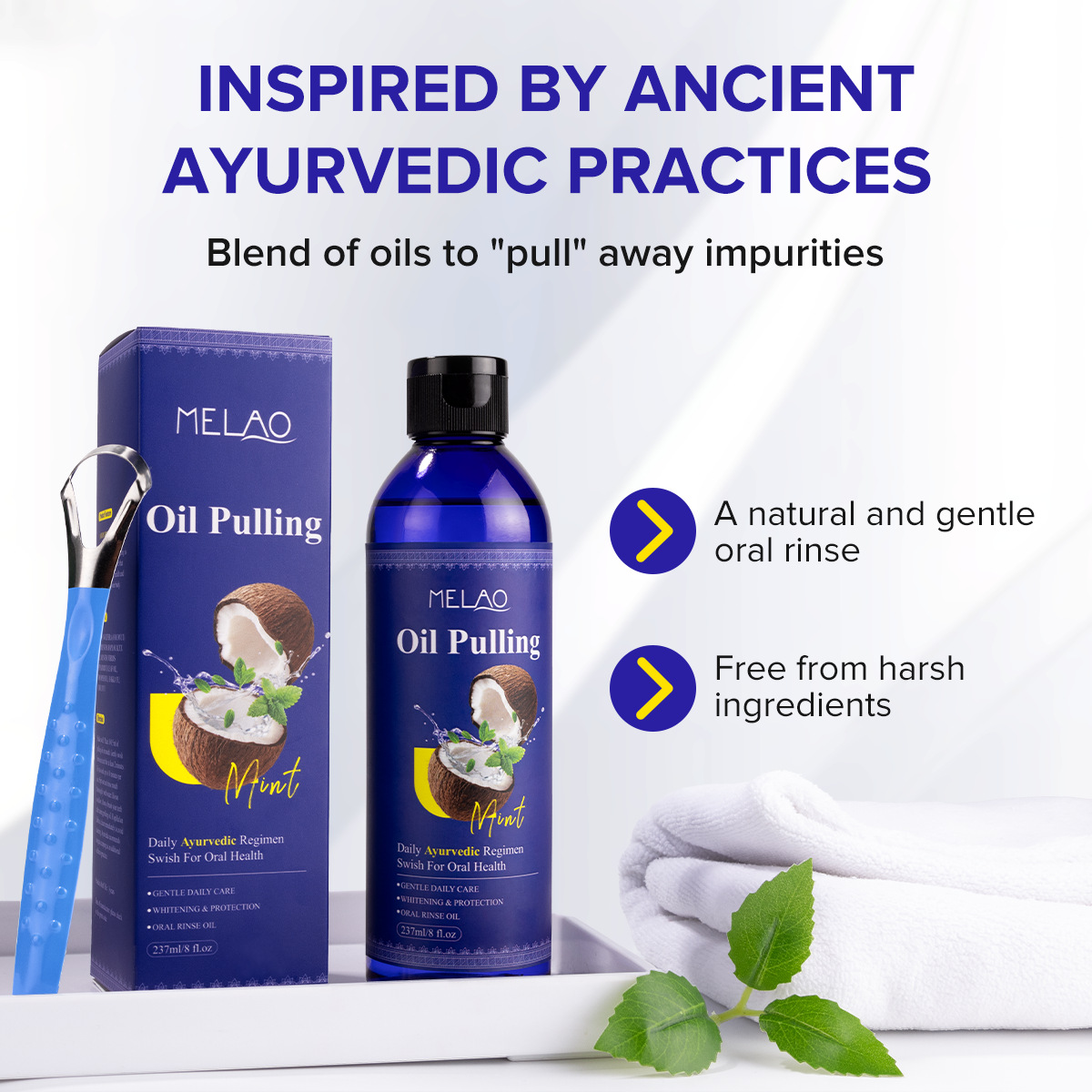 Coconut Mint Pulling Oil Mouth - Teeth Whitening Oil Pulling recensie en prijs