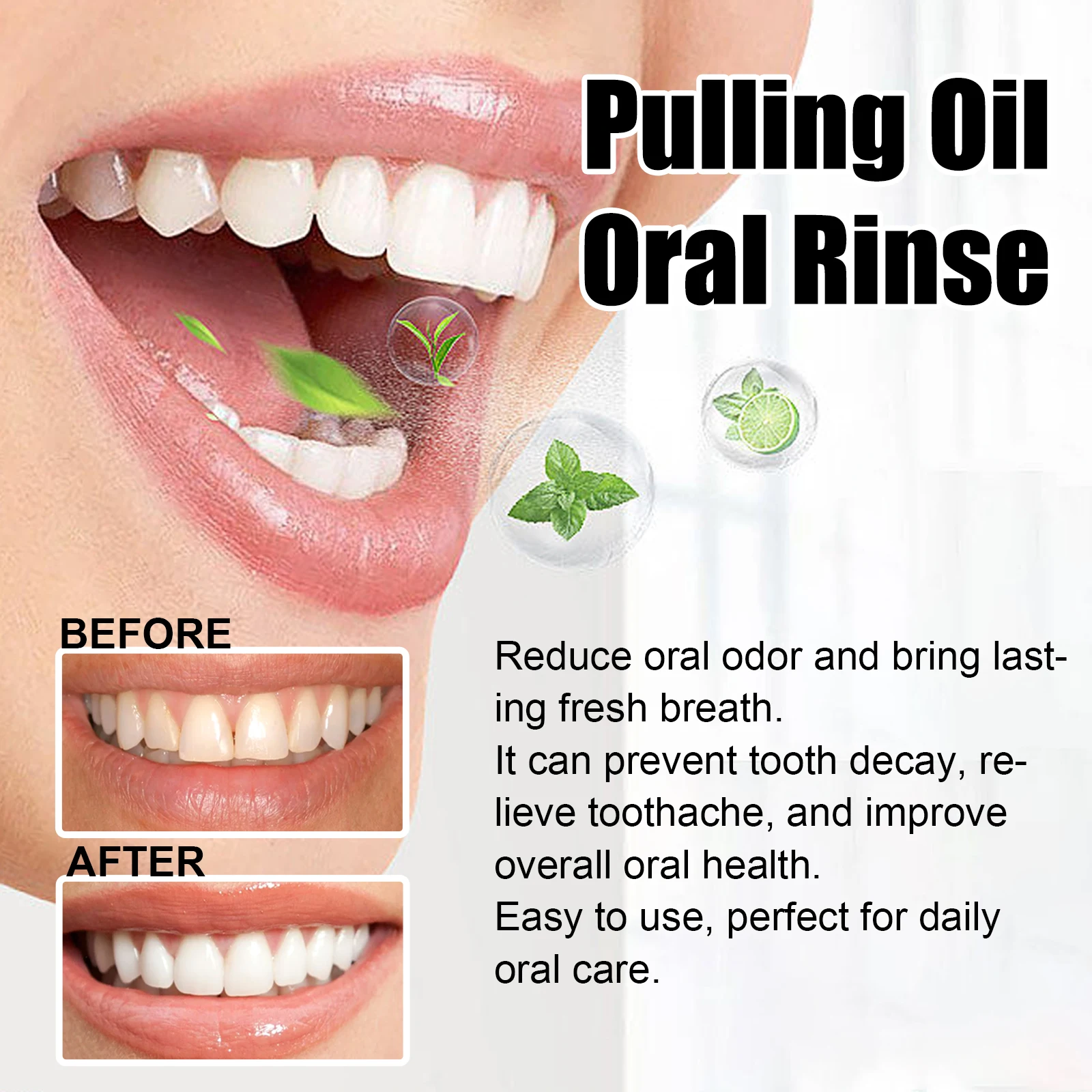 Coconut Mint Pulling Oil Mouth - Teeth Whitening Oil Pulling recensie en prijs