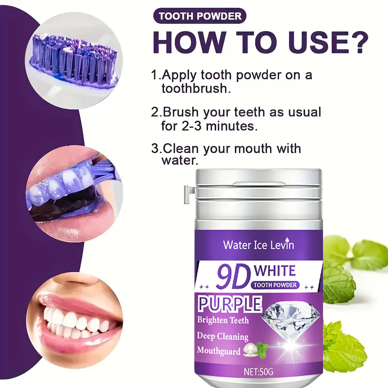 9D White Tooth Powder Brighten - Teeth Whitening Quick Results recensie en prijs