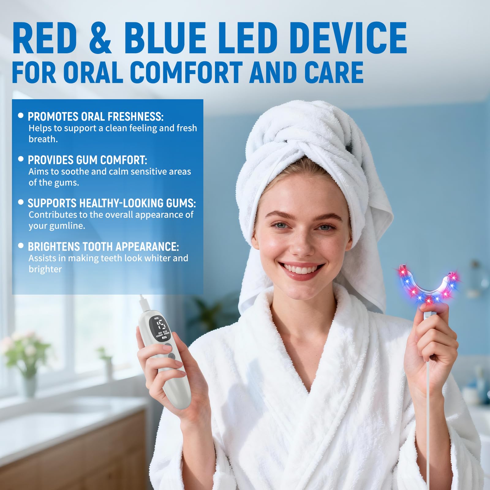 Teeth Whitening Kit 18 Diode R - Teeth Whitening With Blue Light recensie en prijs