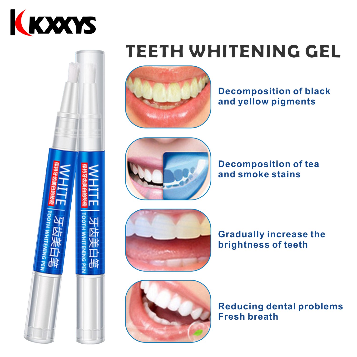 2pcs*3ml Popular White Teeth W - Whitening Pen Bleach recensie en prijs