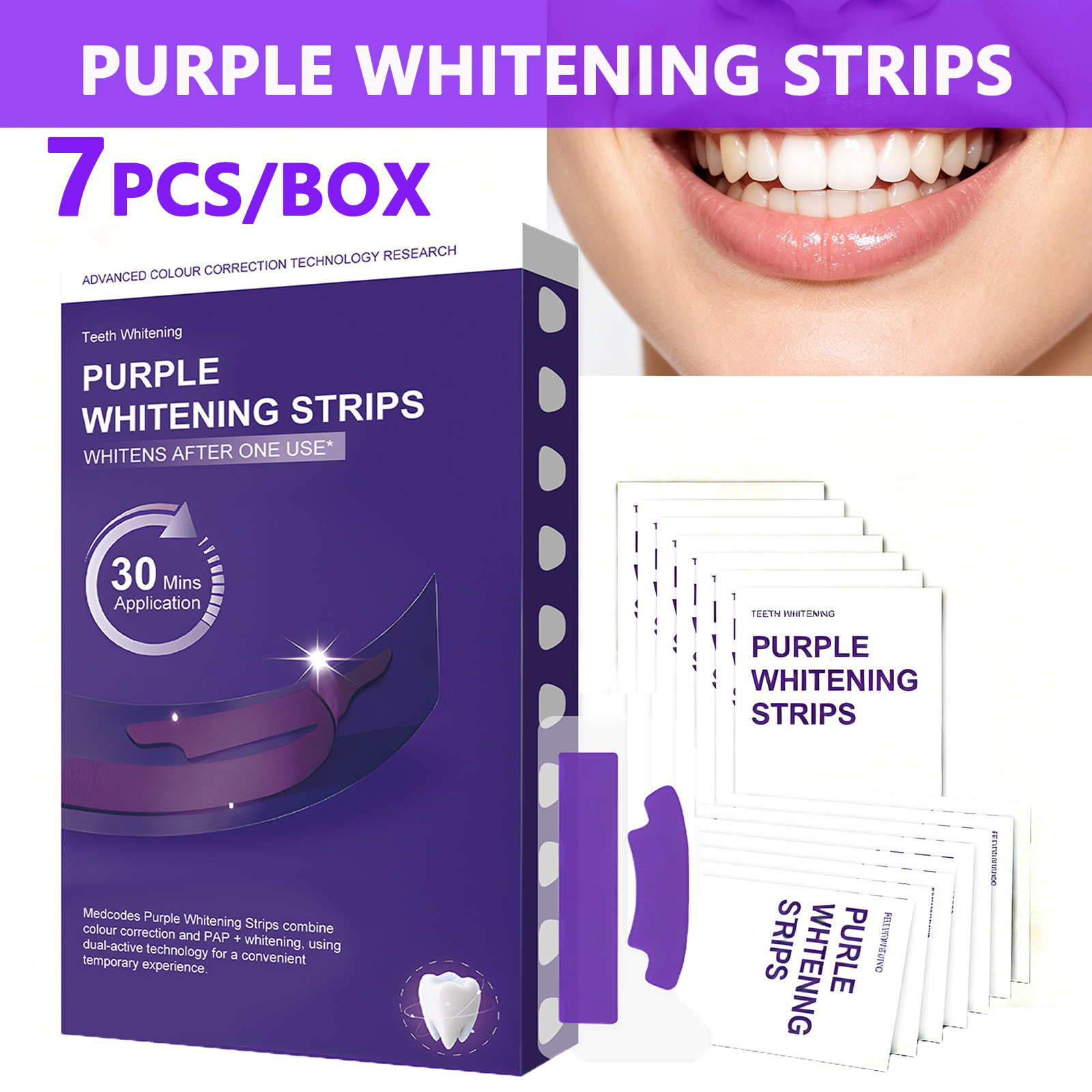 Purple Teeth Whitening Strips  - Teeth Whitening Strips Crest recensie en prijs