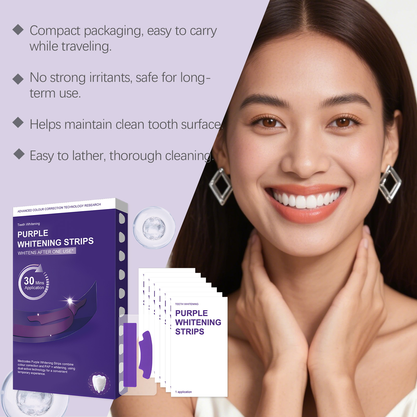 Purple Teeth Whitening Strips  - Teeth Whitening Strips Crest recensie en prijs