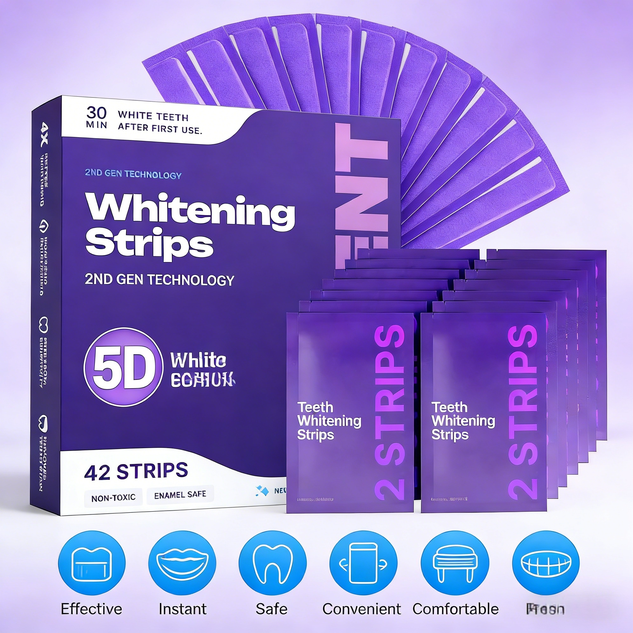 Purple Formula Teeth Whitening - Teeth Whitening Strips Crest recensie en prijs
