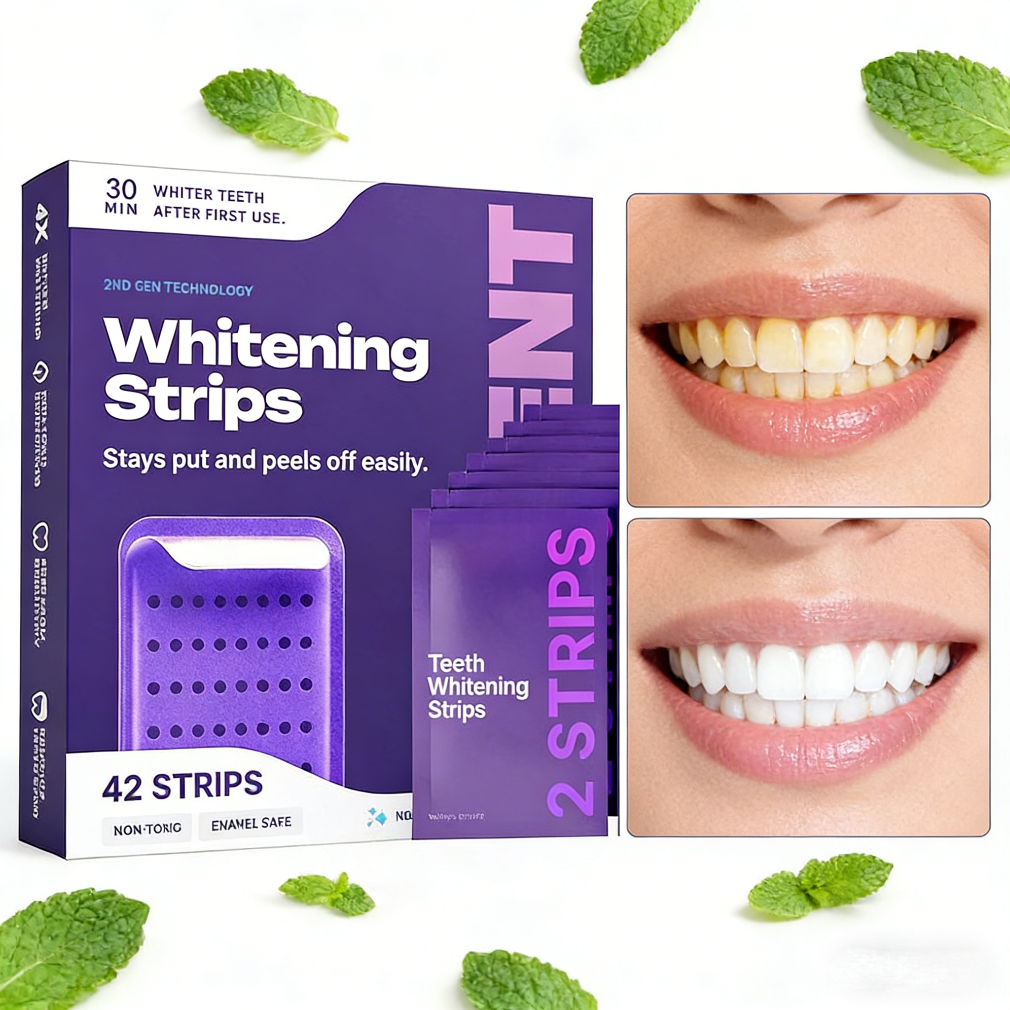 Purple Formula Teeth Whitening - Teeth Whitening Strips Crest recensie en prijs