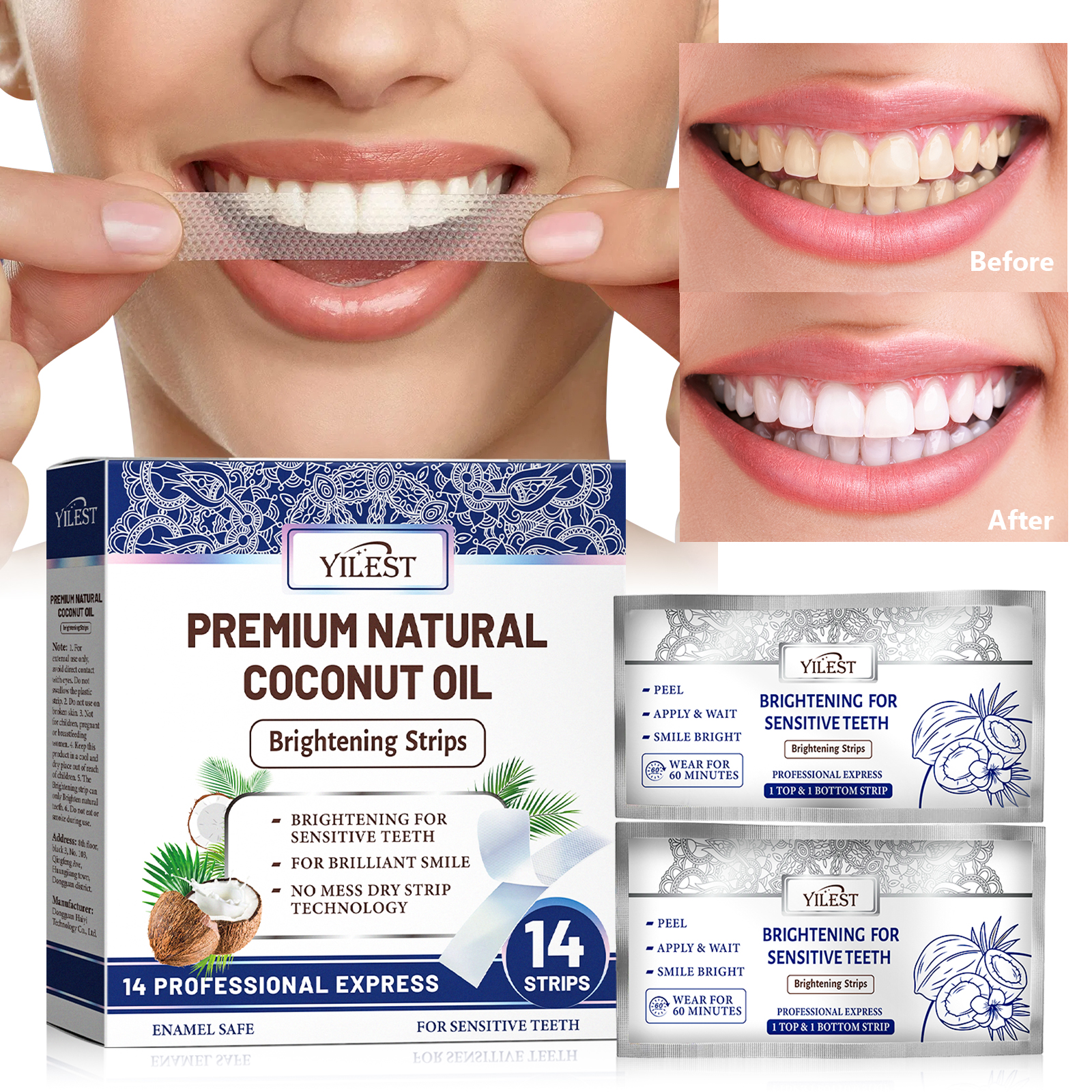Teeth Whitening Strips 14pcs C - Teeth Whitening Strips Crest recensie en prijs